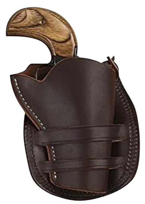 Hunter 1094 Sheriff's Model OWB Holster Right Hand Colt Single Action Army, Ruger Vaquero 3" to 4" Leather Antique Brown
