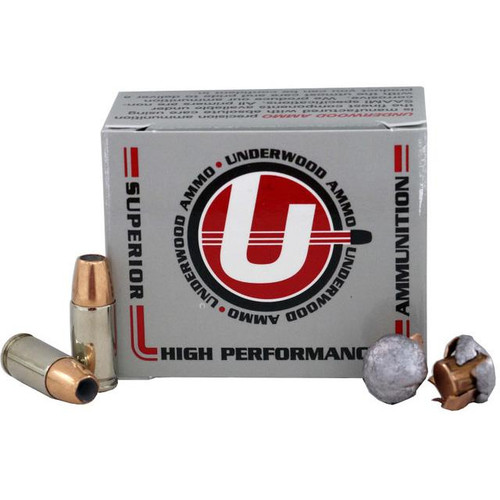 Underwood 9mm Luger +P+ Ammo 147 Grain Jacketed Hollow Point Box of 20