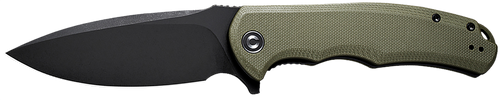 CIVIVI Praxis Pocket Knife 3.75" Plain Blade 9Cr18MoV Stainless Steel OD Green G10 Handle