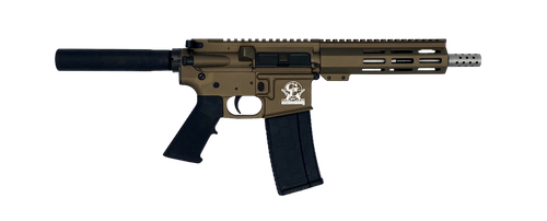 Great Lakes Firearms GL15223SSPBRZ AR-15 Pistol 223 Wylde 7.5" Barrel 30+1 Round Bronze Receiver Black Grip
