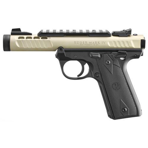 Ruger Mark IV 22/45 Lite .22 LR Pistol 5.5" Threaded Barrel 10+1 Rounds Champagne Finish