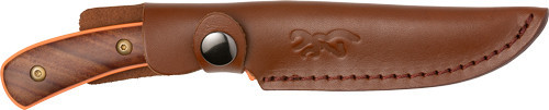 Browning Union Bluff Fixed Blade Fillet Knife 4.25" Orange Wood Handle
