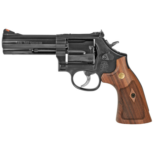 Smith & Wesson Model 586 357 Magnum Revolver 4" Blue Barrel 6 Round Wood Grip