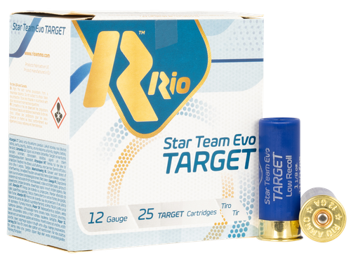 Rio Star Team Evo Target 12 Gauge Ammo 2-3/4" 1-1/8 oz #7.5 Shot 25 Rounds