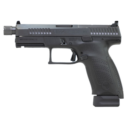 CZ P-10 C 9mm Luger Pistol 4.02" Threaded Barrel 17+1 Round Black Nitride Slide Black Grip Black Frame - Image 1