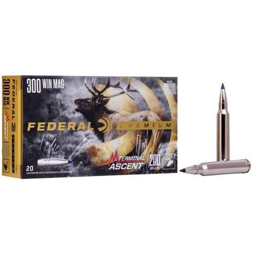 Federal Premium 300 Winchester Magnum Ammo 175 Grain Federal Terminal Ascent Polymer Tip Box of 20