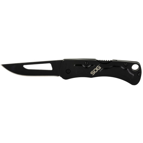 SOG Centi II Pocket Knife 2.1" Drop Point Stainless Steel Black Hardcase Blade Stainless Steel Handle Black - Image 1