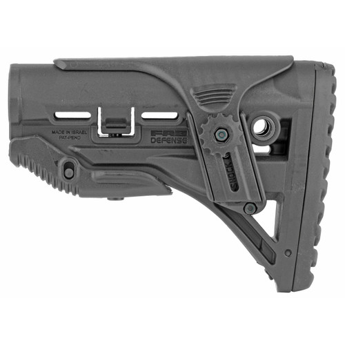 Fab Defense GL-Shock AR-15 Stock Black Adjustable Cheek Rest
