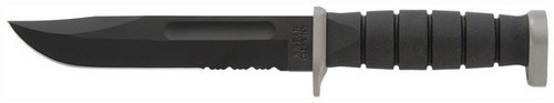 Ka-Bar D2 Extreme Fixed Blade Knife 7" Serrated Clip Point D2 Steel Kraton Handle Black