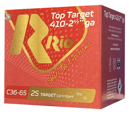 Rio Ammunition RC3675 Top Target .410 Bore Shotshells 2 1/2" 1/2 Oz 7.5 Shot 25/Box
