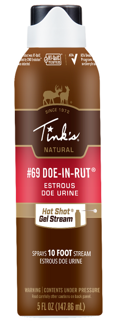Tink's Gel Stream Hot Shot #69 Doe-in-Rut Deer Scent 5 oz Aerosol