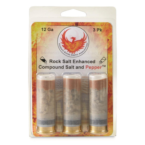 Personal Security Products Rock Salt & Pepper 12 Gauge Ammo 2-3/4" 5-Cartridge Pack