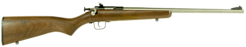 Crickett G2 Single Shot Youth Rifle 22 Long Rifle 16.125" Stainless Barrel Black Frame Walnut Monte Carlo Stock