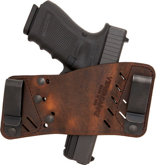 Versacarry Rapid Slide OWB Holster Ambidextrous Universal Fit Leather Brown - Image 1
