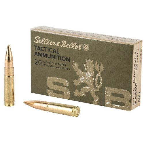 Sellier & Bellot 300 Blackout Ammo 124 Grain Full Metal Jacket Box of 20