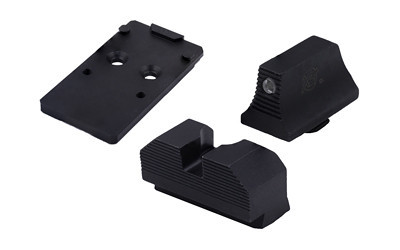 XS Sights Glock MOS Optic Plate and Sight Set for ACRO Footprint Tritium Black