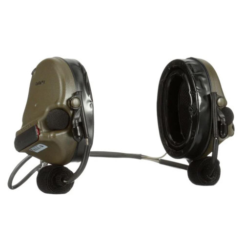 3M Peltor ComTac V Hearing Defender Headset Neckband Green (NRR 23 dB)
