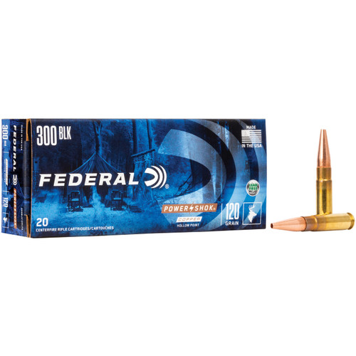 Federal Power-Shok Copper .300 Blackout Ammo 120 Grain HP Box of 20