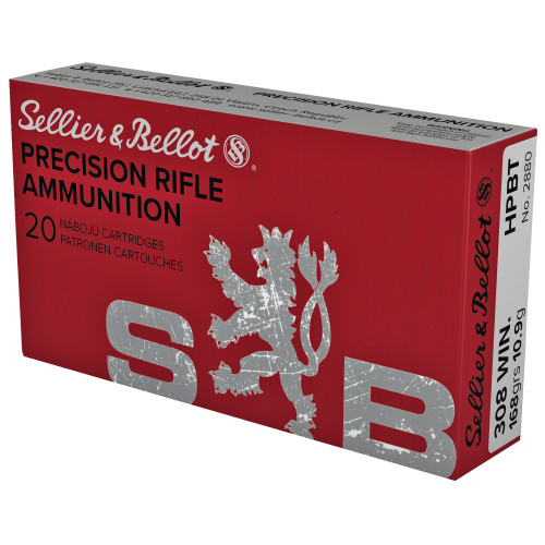 Sellier & Bellot 308 Winchester Ammo 168 Grain HPBT Box of 20