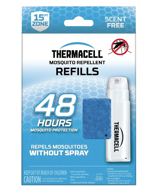 Thermacell Mosquito Repellent Refill Value Pack (Butane .42 oz 4PK and Repellent Mats 12PK )