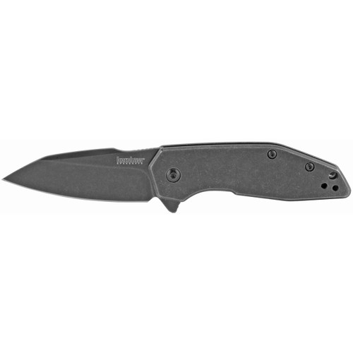 Kershaw Gravel Assisted Opening Pocket Knife 2.5" Drop Point 8Cr13MoV BlackWash Blade Stainless Steel Handle Black