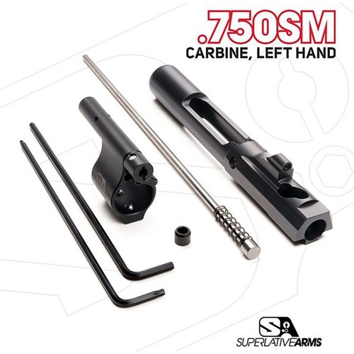 Superlative Arms AR-15 Adjustable Piston System with 0.750 Inch Gas Block (Melonite Finish, Clamp-On, Carbine Length)