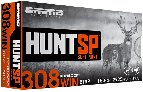 Ammo Inc 308 Winchester Ammo 150 Grain Soft Point Box of 20 Ammo Inc 308 Winchester Ammo 150 Grain Soft Point Box of 20