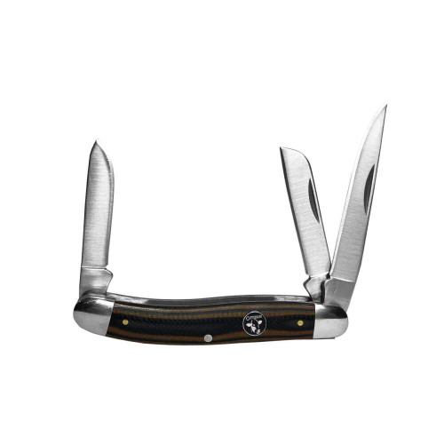 Rock Ridge Outdoors Cattleman Stockman Knife 3.5 Inch Black/Brown