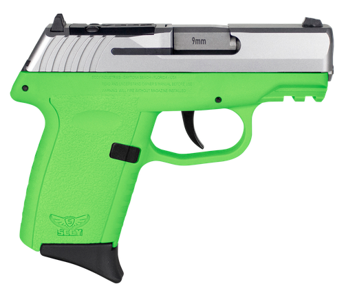 SCCY CPX-2 Gen3 9mm Luger Pistol 3.1" Barrel 10+1 Round Lime Green (Includes 2 Magazines)