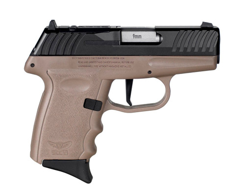 SCCY DVG-1 9mm Luger Pistol 3.1" Barrel 10+1 Round Black Slide FDE Frame