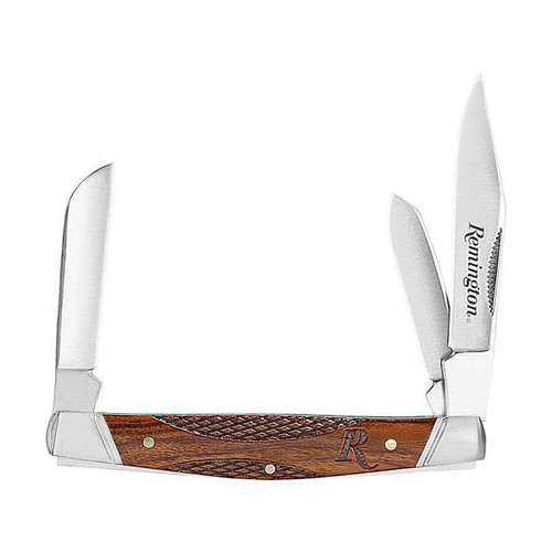 Remington Woodland Stockman Folder Knife 3.5 Inch Blade Wood Handle