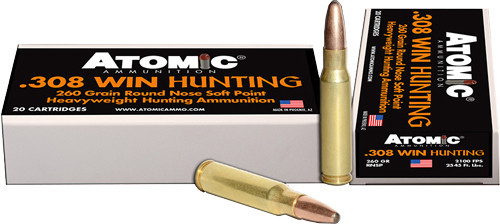Atomic Ammunition 308 Winchester Ammo 260 Grain RN SP Box of 20