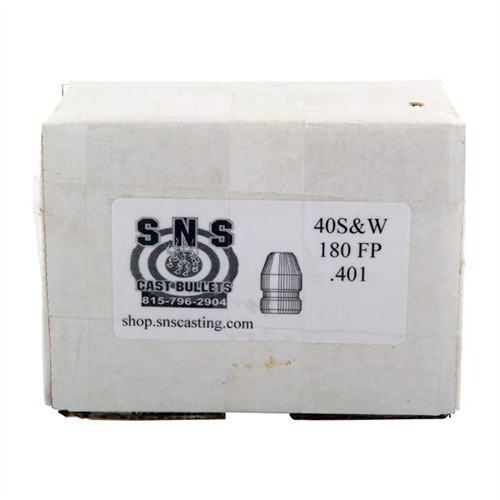 Sns Cast Bullets .40 Cal .401" 180gr FP 500/Box Sns Cast Bullets .40 Cal .401" 180gr FP 500/Box