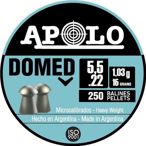 Hatsan Apolo Domed Air Gun Pellets .22 Caliber 16 Grain 250 Count Hatsan Apolo Domed Air Gun Pellets .22 Caliber 16 Grain 250 Count