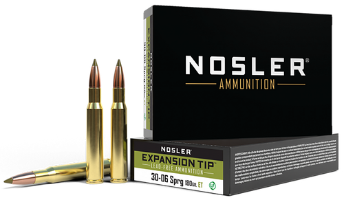 Nosler 40037 E-Tip 30-06 Springfield 180 Grain Lead Free Box of 20
