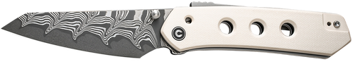 CIVIVI C22036-DS1 Vision FG Pocket Knife 3.54" Reverse Tanto Damascus Blade Ivory G10 Handle