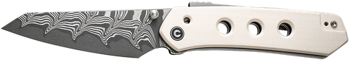 CIVIVI C22036-DS1 Vision FG Pocket Knife 3.54" Reverse Tanto Damascus Blade Ivory G10 Handle