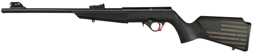 Rossi RB22 Compact Bolt Action Rifle 22 LR 16.5" Matte Black Barrel Black Receiver Black Stock with US Flag Engraving
