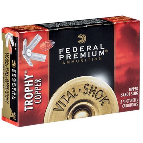 Federal Premium Trophy Copper 12 Gauge Ammo 3" 300gr Sabot Slug Box of 5