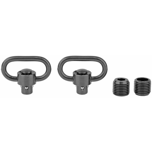 GrovTec Heavy Duty Push Button Quick Detach Sling Swivel Set 1-1/4" Steel Black GrovTec Heavy Duty Push Button Quick Detach Sling Swivel Set 1-1/4" Steel Black