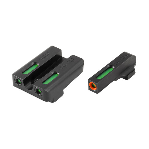 TRUGLO TFX Pro Sight Set Sig Sauer #6/#8 Tritium / Fiber Optic Green with Orange Front Dot Outline