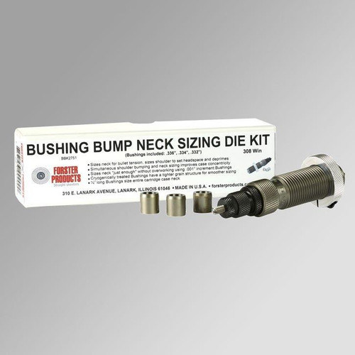 Forster 308 Winchester Bushing Bump Neck Sizing Die with 3 Bushings Forster 308 Winchester Bushing Bump Neck Sizing Die with 3 Bushings