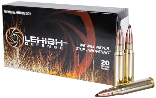 Lehigh Defense Tipped Xtreme Chaos 308 Winchester Ammo 155 Grain Polymer Tip Lead Free Box of 20