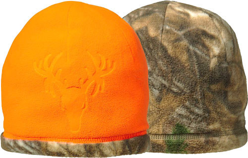 Hot Shot Maverick Deboossed Blaze Orange Fleece Beanie
