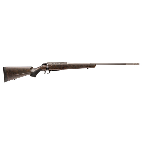 Tikka T3x Lite Roughtech Bolt Action Rifle 6.5 PRC 24.3" Fluted Stainless Threaded Barrel Stainless Frame Black Spiderweb Field Stock