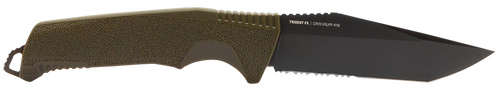 Sog Trident FX Fixed Blade Knife 4.2" Tanto Part Serrated TiNi 1.4116 SS Blade OD Green GRN Handle