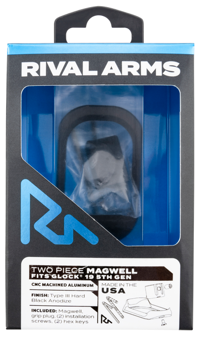 Rival Arms Magwell for Glock 19 Gen 5 Aluminum Black