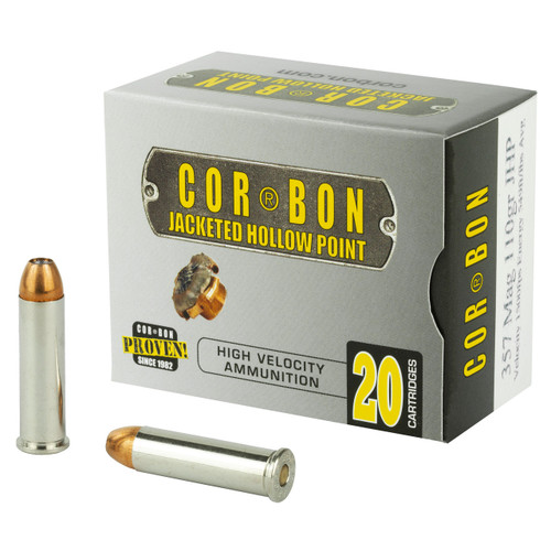 Cor-Bon .357 Magnum Ammo 110 Grain Jacketed Hollow Point Box of 20