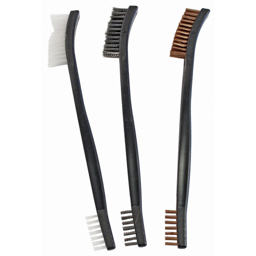 Birchwood Casey Utility Brushes 3PK Bronze, Nylon and Stainless