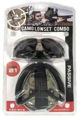 Radians Lowset Camo Earmuffs with Outback Smoke Clear Glasses